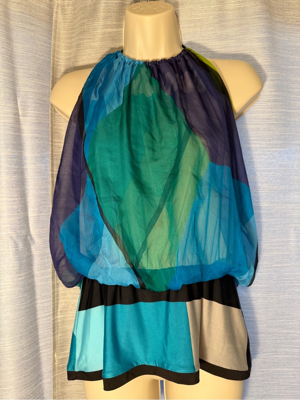 Analili Colorblock Halter Top